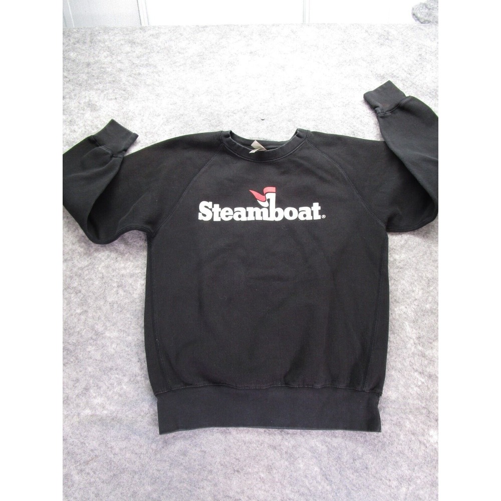 Steamboat Sweatshirt Adult small black logo ouray‎ skiing resort